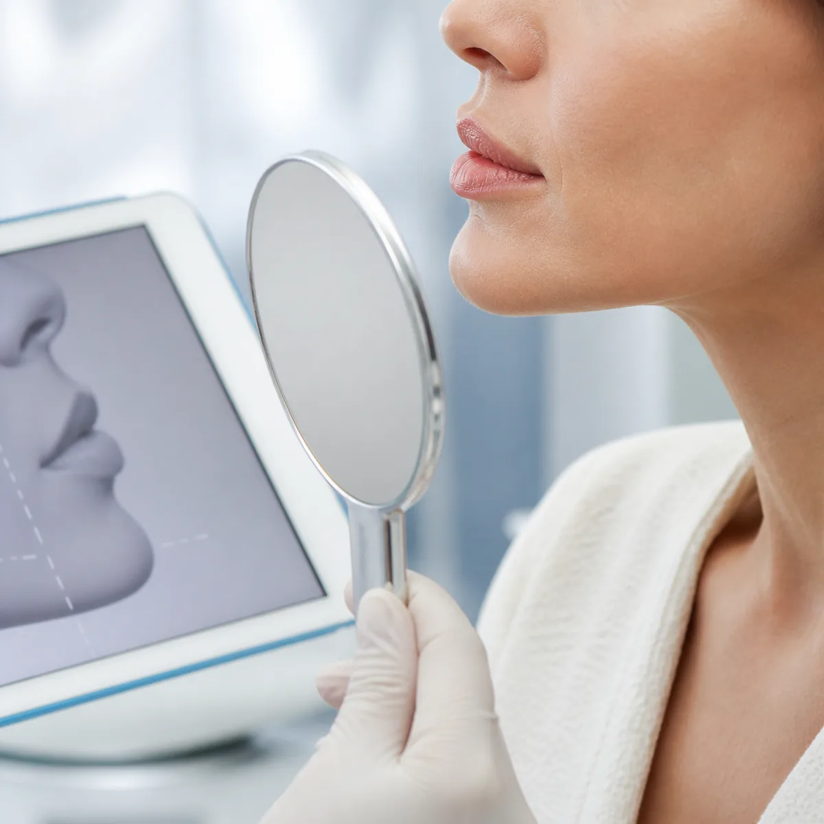 Avaliação para harmonização orofacial na Dra. Greice Trevisani em São Bento do Sul